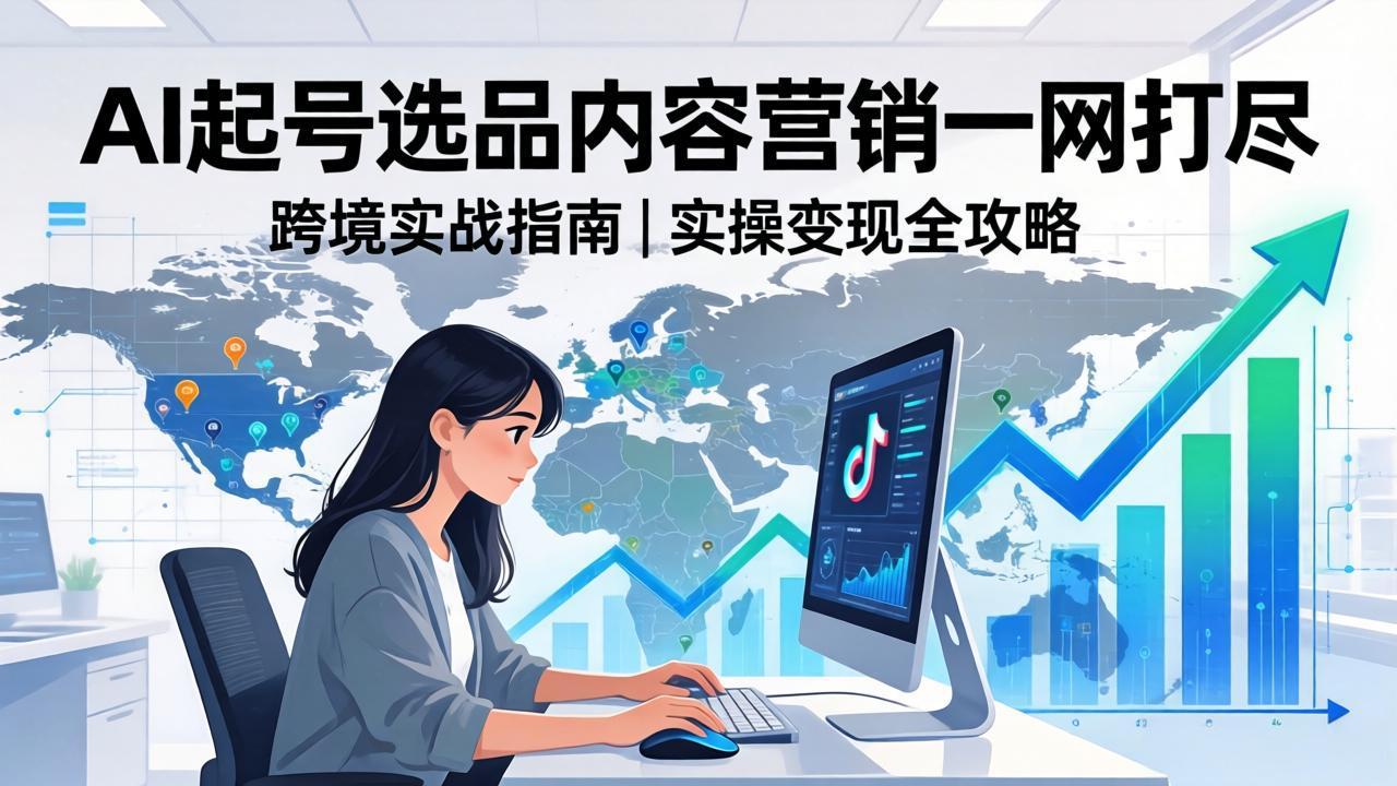 2026 TikTok 跨境AI实操:从零基础到变现全流程,AI起号选品内容营销一网打尽-副业终点站