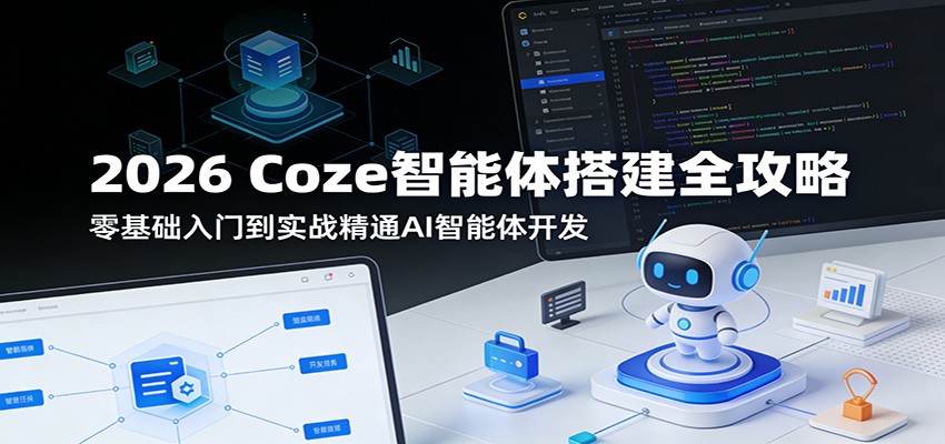 2026 Coze智能体搭建全攻略：零基础入门到实战精通AI智能体开发-副业终点站