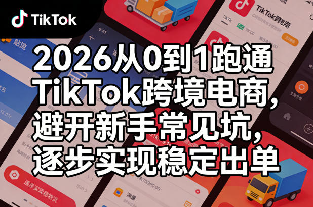 2026从0到1跑通TikTok跨境电商，避开新手常见坑，逐步实现稳定出单-副业终点站