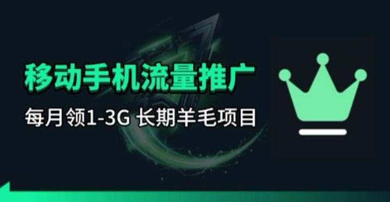 手机流量领取推广_每月一轮，刚需类的长期项目-副业终点站