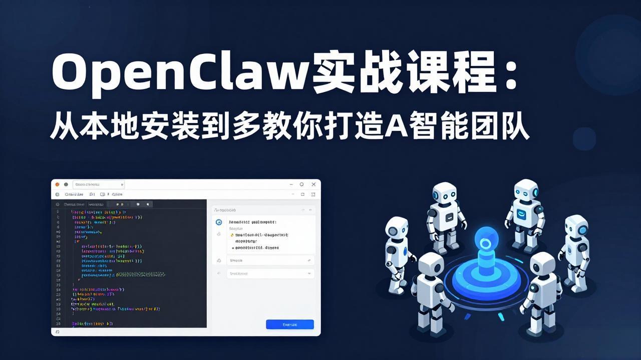 OpenClaw实战课程：从本地安装到多Agent协同，手把手教你打造AI智能团队-副业终点站
