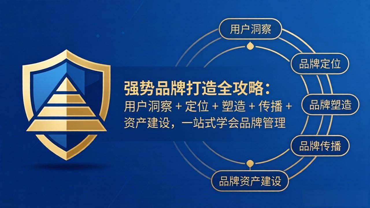 强势品牌打造全攻略：用户洞察 + 定位 + 塑造 + 传播 + 资产建设，一站式学会品牌管理-副业终点站