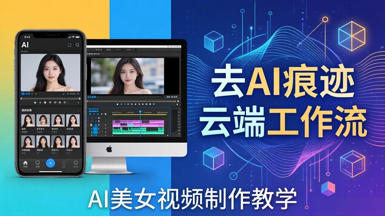 AI美女视频制作教学：去AI痕迹，云端工作流出图，手机电脑均可，不需要配置-副业终点站