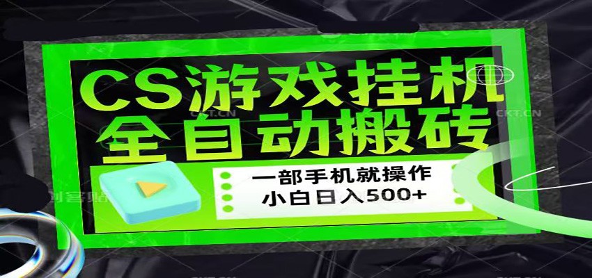 CSGO游戏挂机捡漏搬砖，超稳定的项目，带领1000+小白实现日入500+-副业终点站