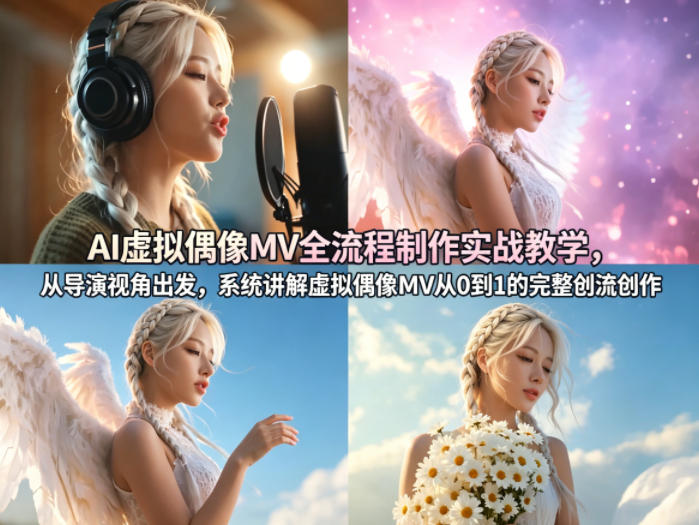 AI虚拟偶像MV全流程制作实战教学，从导演视角出发，系统讲解虚拟偶像MV从0到1的完整创作流程-副业终点站