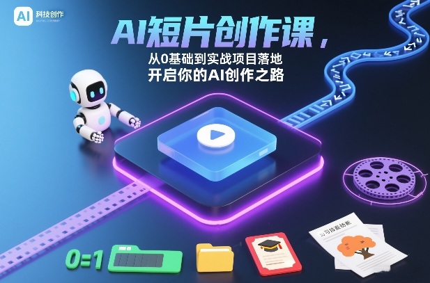 AI短片创作课，从0基础到实战项目落地，开启你的AI创作之路(更新0411)-副业终点站