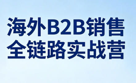 雨哥·海外B2B销售全链路实战营-副业终点站