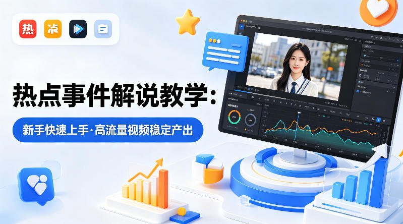 某大V的热点事件解说教学，新手也能快速上手，稳定产出高流量解说视频-副业终点站