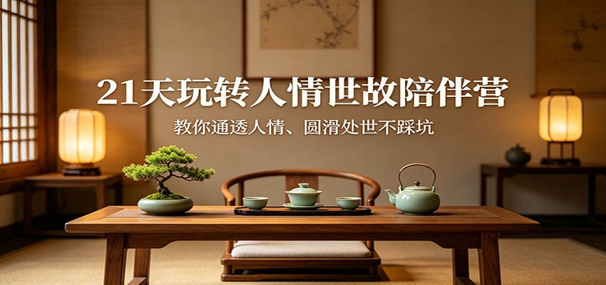 21天玩转人情世故陪伴营：教你通透人情、圆滑处世不踩坑-副业终点站
