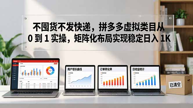 不囤货不发快递，拼多多虚拟类目从 0 到 1 实操，矩阵化布局实现稳定日入 1K-副业终点站