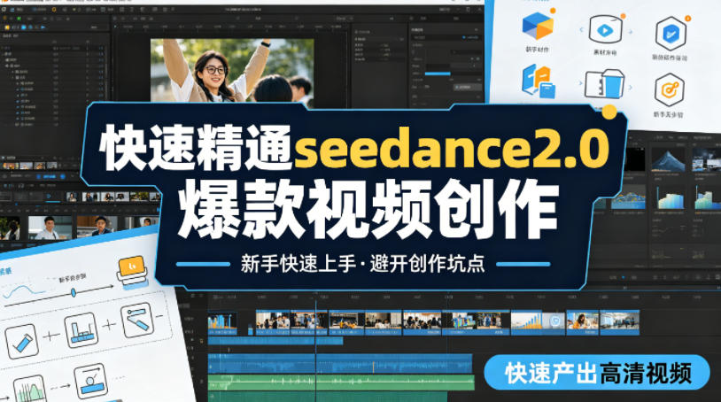 快速精通seedance2.0爆款视频创作，快速产出高清视频，避开大量创作坑点，新手也能快速上手-副业终点站