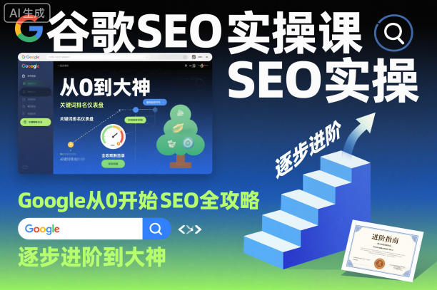 谷歌SEO实操课，Google从0开始SEO全攻略，逐步进阶到大神(更新26年)-副业终点站