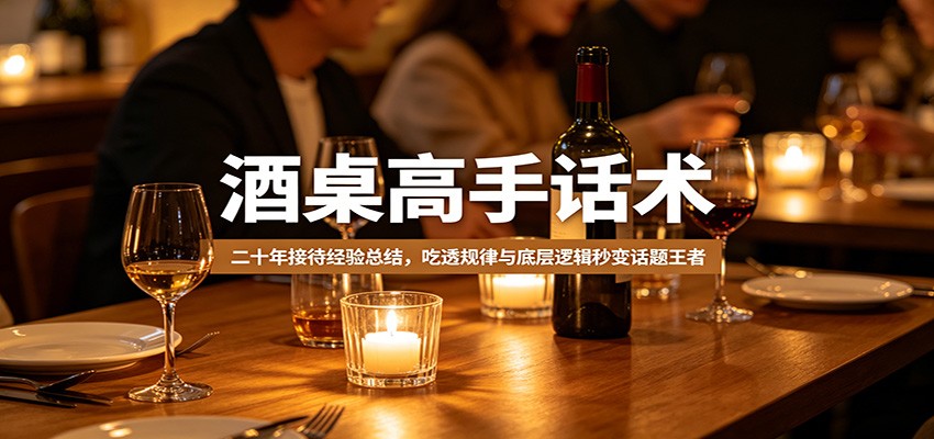 酒桌高手话术：二十年接待经验总结，吃透规律与底层逻辑秒变话题王者-副业终点站