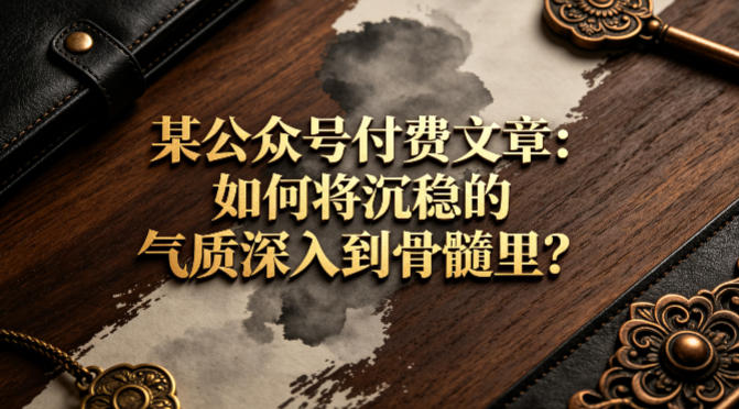 某公众号付费文章：如何将沉稳的气质深入到骨髓里？-副业终点站