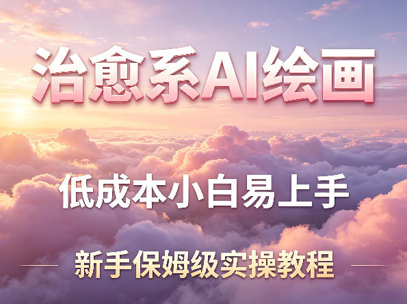 治愈系AI绘画提示词项目，低成本小白易上手，每天10分钟，新手保姆级实操教程-副业终点站