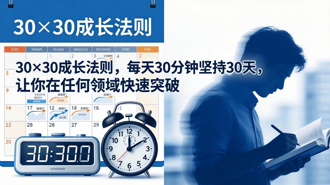 付费文章：30×30成长法则，每天30分钟坚持30天，让你在任何领域快速突破-副业终点站