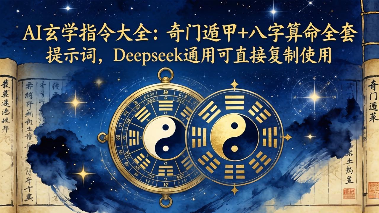 AI玄学指令大全：奇门遁甲+八字算命全套提示词，Deepseek通用可直接复制使用-副业终点站