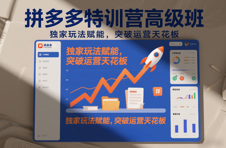 拼多多特训营高阶班，独家玩法赋能，突破运营天花板(更新26年4月18日)-副业终点站