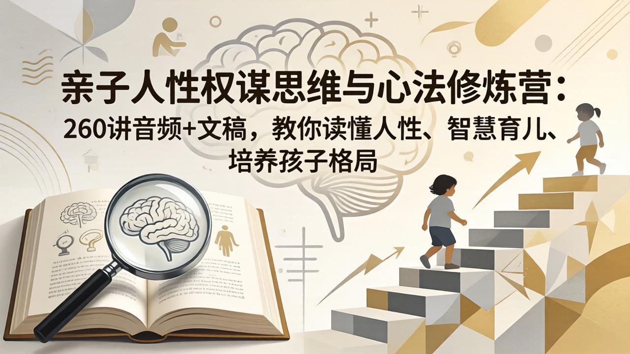 亲子人性权谋思维与心法修炼营：260讲音频+文稿，教你读懂人性、智慧育儿、培养孩子格局-副业终点站