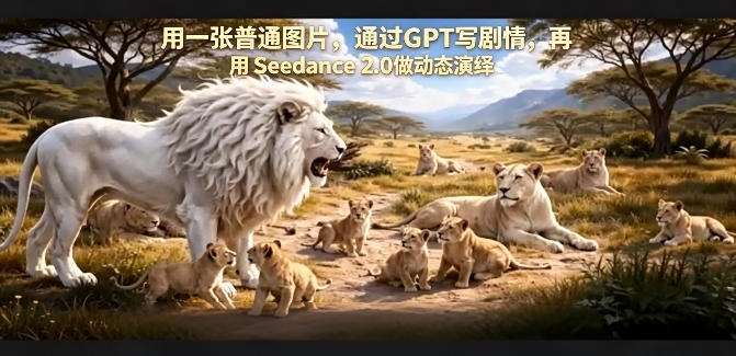 用一张普通图片，通过GPT写剧情，再用Seedance 2.0做动态演绎，居然能生成迪士尼风格搞笑动画-副业终点站