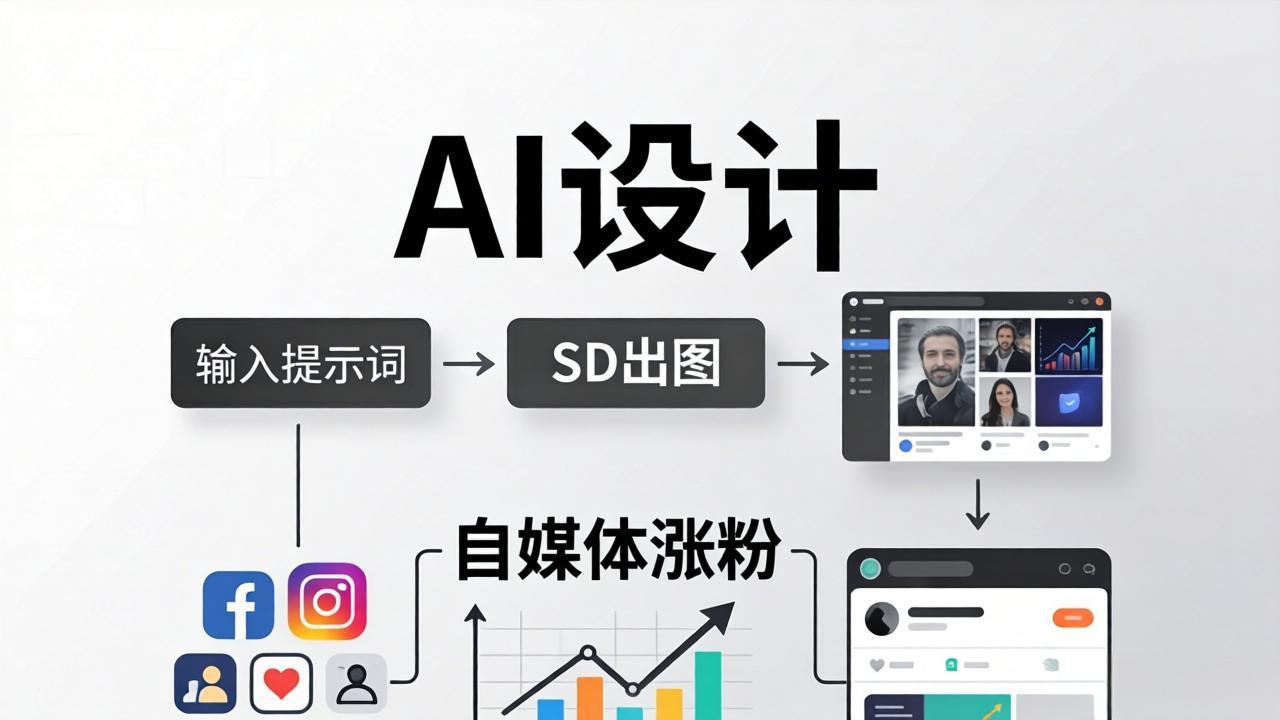 人人都是AI设计师：SD出图+自媒体涨粉一站教学，告别图文素材焦虑，AI设计让你轻松避开内卷-副业终点站