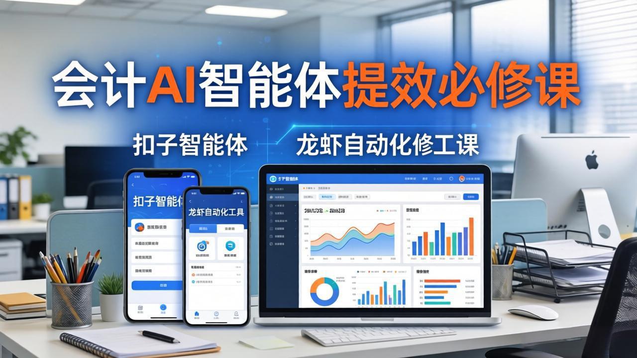 财务会计AI智能体提效必修课：扣子智能体+龙虾自动化+报表分析，一站式提升财务工作效率-副业终点站