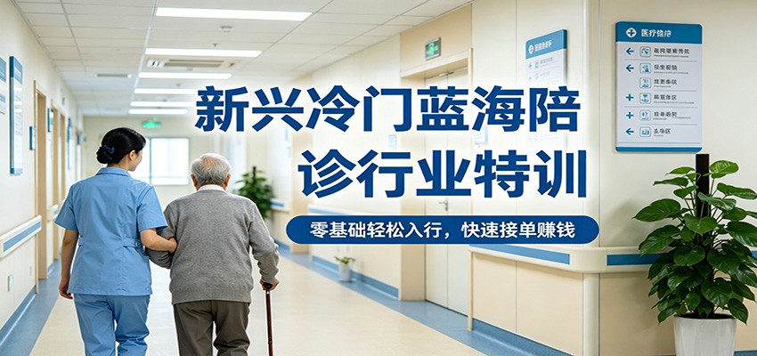 新兴冷门蓝海陪诊行业特训，零基础轻松入行，快速接单赚钱-副业终点站
