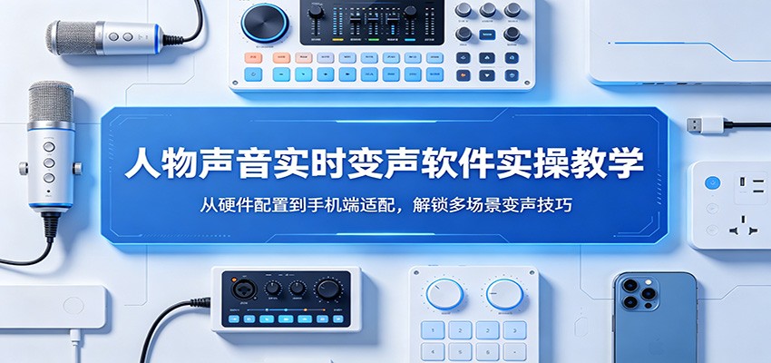 人物声音实时变声软件实操教学：从硬件配置到手机端适配，解锁多场景变声技巧-副业终点站