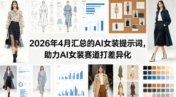2026年4月汇总的AI女装提示词，助力AI女装赛道打差异化-副业终点站