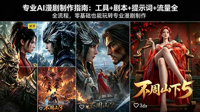 专业AI漫剧制作指南：工具+剧本+提示词+流量全流程，零基础也能玩转专业漫剧制作-副业终点站