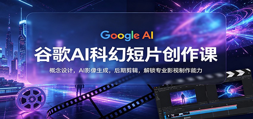谷歌AI科幻短片创作课：概念设计，AI影像生成，后期剪辑，解锁专业影视制作能力-副业终点站