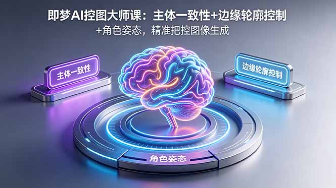 即梦AI控图大师课:主体一致性+边缘轮廓控制+角色姿态,精准把控图像生成-副业终点站