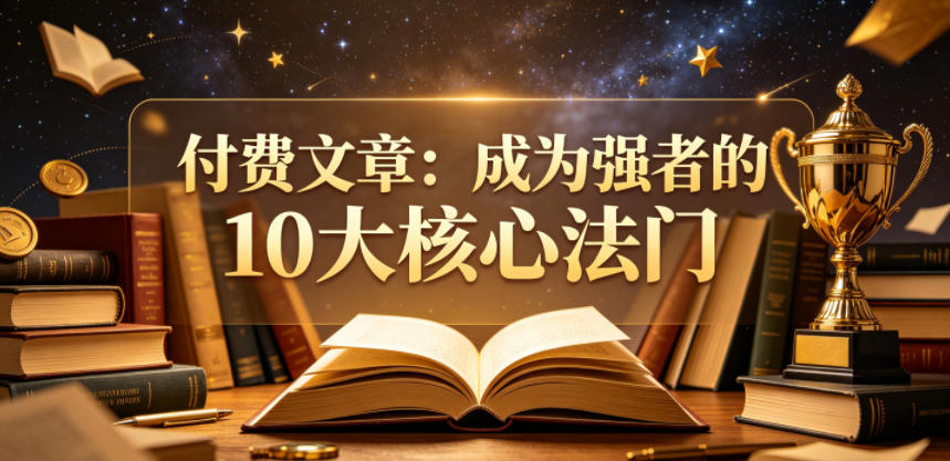 付费文章：成为强者的10大核心法门-副业终点站