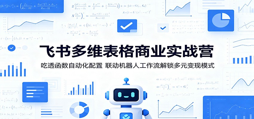 飞书多维表格商业实战营：吃透函数自动化配置，联动机器人工作流解锁多元变现模式-副业终点站