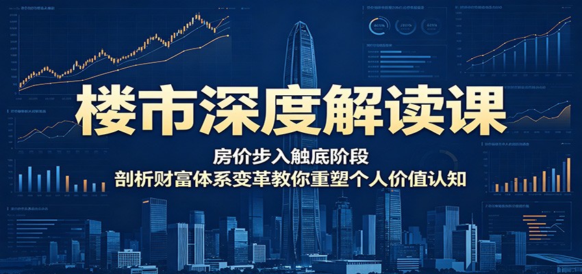 楼市深度解读课：房价步入触底阶段，剖析财富体系变革教你重塑个人价值认知-副业终点站