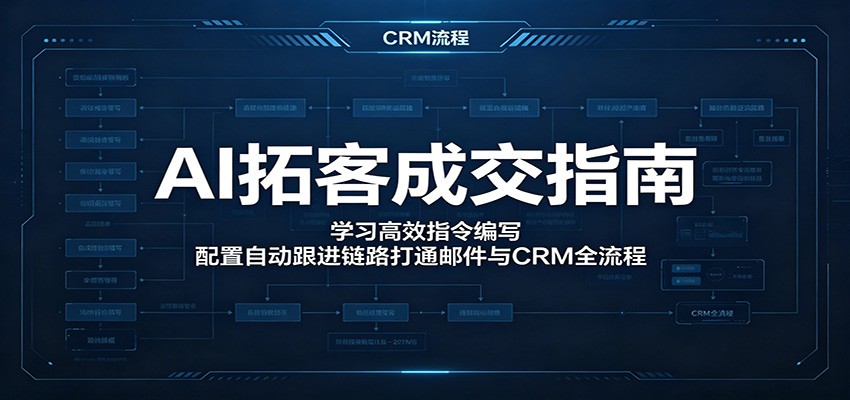 AI拓客成交指南：学习高效指令编写，配置自动跟进链路打通邮件与CRM全流程-副业终点站