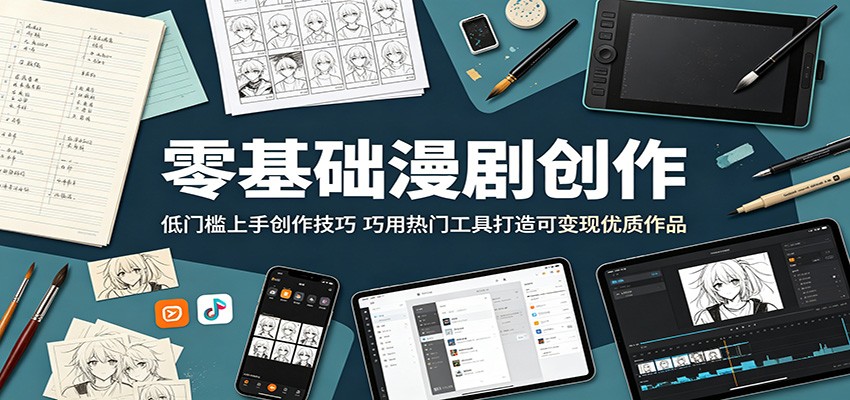 零基础漫剧创作：低门槛上手创作技巧，巧用热门工具打造可变现优质作品-副业终点站