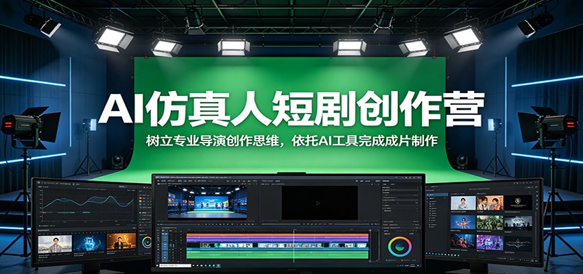 AI仿真人短剧创作营：树立专业导演创作思维，依托AI工具完成成片制作-副业终点站