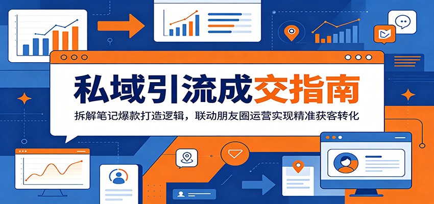 私域引流成交指南：拆解笔记爆款打造逻辑，联动朋友圈运营实现精准获客转化-副业终点站