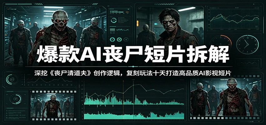 爆款AI丧尸短片拆解：深挖《丧尸清道夫》创作逻辑，复刻玩法快速打造高品质AI影视短片-副业终点站