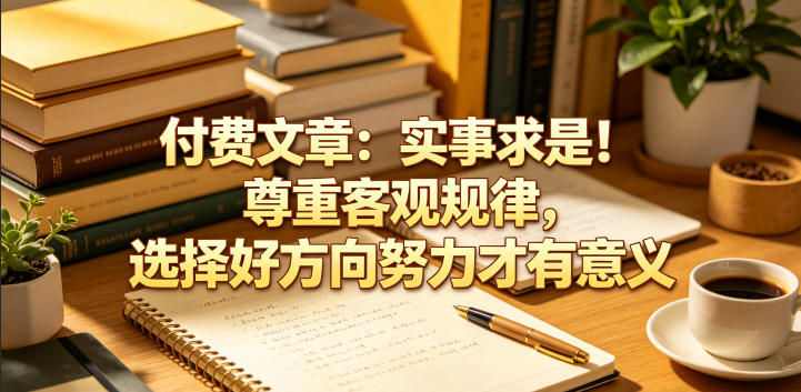 付费文章：实事求是！尊重客观规律，选择好方向努力才有意义-副业终点站