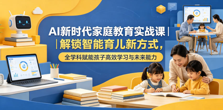 AI新时代家庭教育实战课｜解锁智能育儿新方式，全学科赋能孩子高效学习与未来能力-副业终点站