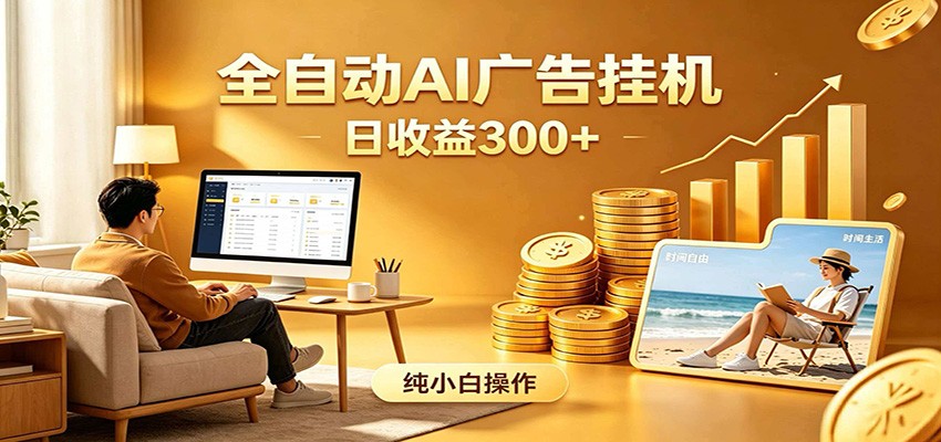 AI风口项目，全程解放双手，后台自动运行赚取收益，每天稳定收益300+-副业终点站
