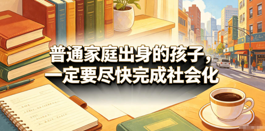付费文章：普通家庭出身的孩子，一定要尽快完成社会化-副业终点站