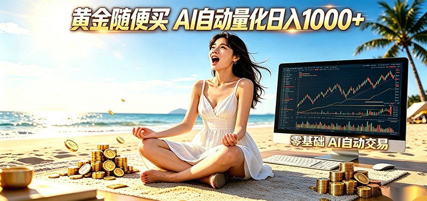 黄金随便买？AI自动外汇量化交易 在家当皇帝 日入1000+-副业终点站