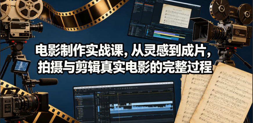 电影制作实战课，从灵感到成片，拍摄与剪辑真实电影的完整过程【原创双语字幕】-副业终点站