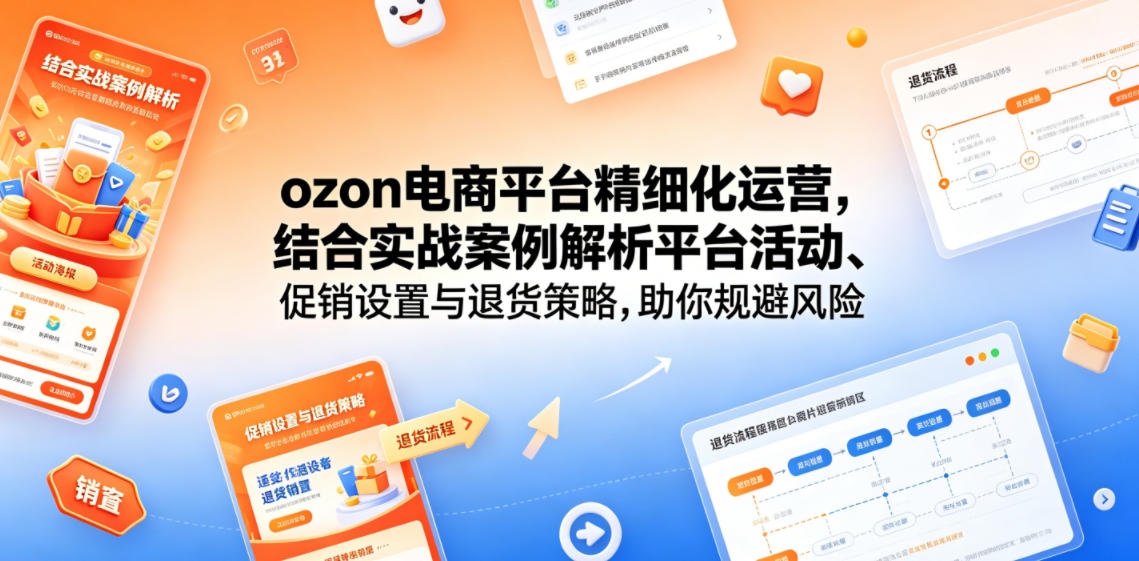 ozon电商平台精细化运营，结合实战案例解析平台活动、促销设置与退货策略，助你规避风险、提升销量-副业终点站
