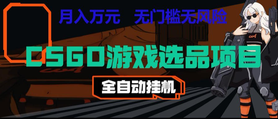 CSGO游戏自动扫货项目,全自动运行,月入1W,无风险,长期稳定可以做【揭秘】-副业终点站