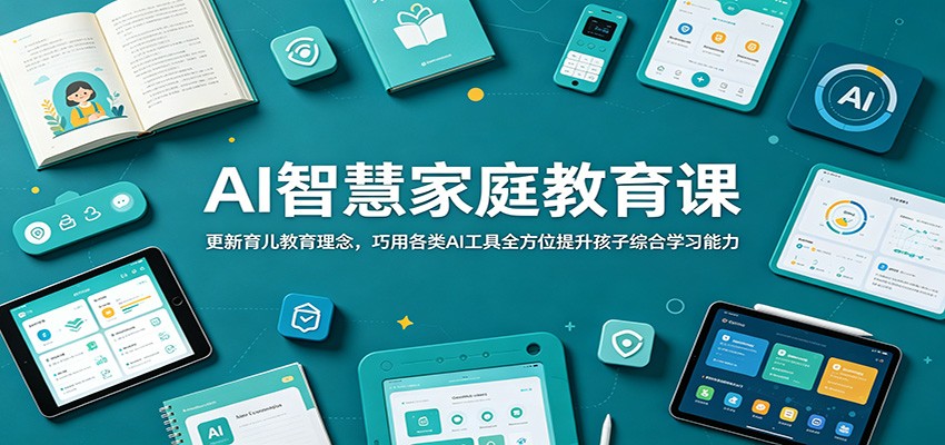 AI智慧家庭教育课：更新育儿教育理念，巧用各类AI工具全方位提升孩子综合学习能力-副业终点站