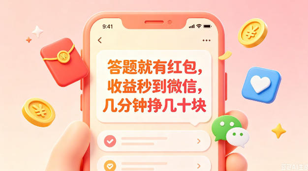答题就有红包，收益秒到微信，几分钟挣几十块，学生党上班族宝妈都可以玩【揭秘】-副业终点站